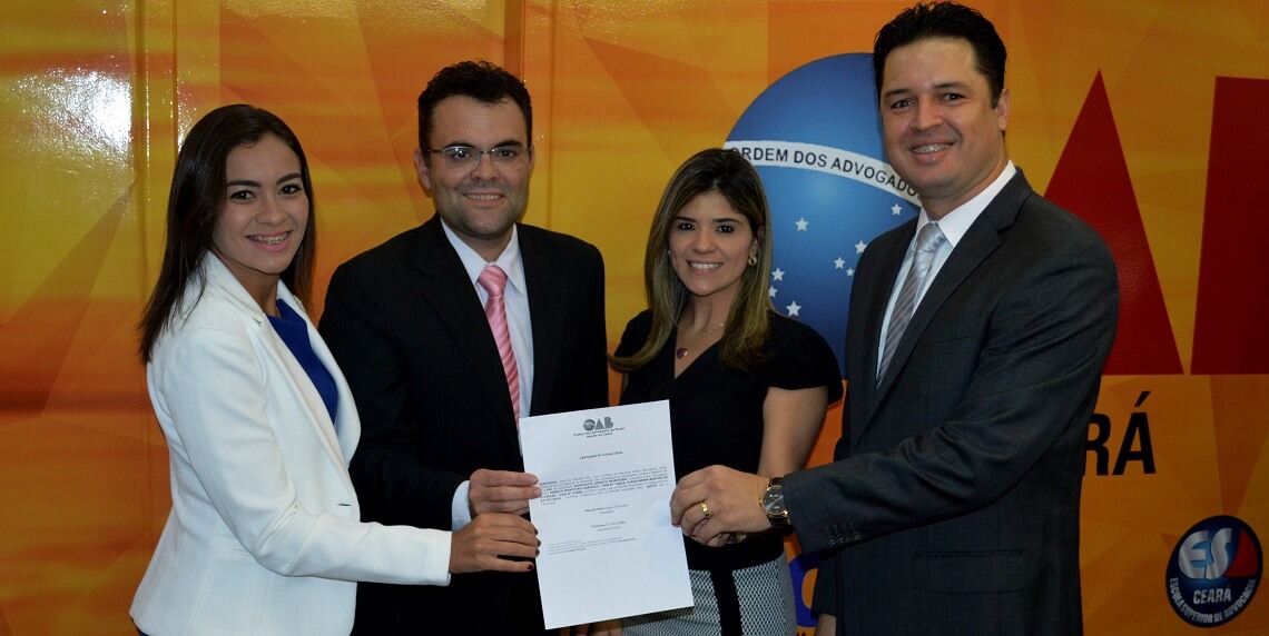 Advogados Renato Monteiro e Claudyanna Bastos firmam sociedade na OAB- Ceará